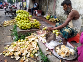 বগুড়ায় তীব্র দাবদাহে কদর বেড়েছে তাল শাঁসের